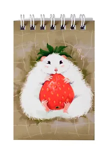 Блокнот А7 60л "Хомяк и клубника" спираль