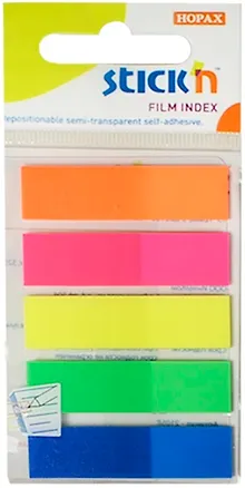 Закладки самоклеящиеся неон, 5 цв. 207934