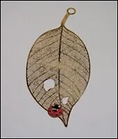 Закладка для книг из сверхтонкой стали. Цвет золото, с элементами, покрытыми цветной эмалью (BM-61) (Мир Бижу)