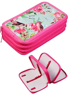 Пенал школьный 3 отделения "Птицы и бабочки"