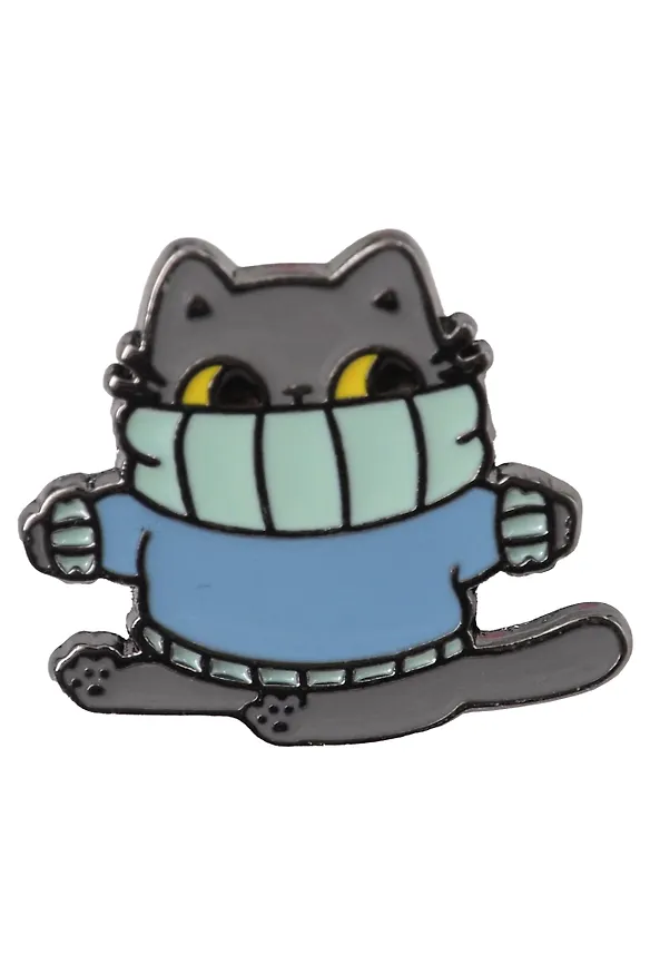 Значок Pin Joy Котик в свитере (металл) (12-08599-927) 2877825 — 2