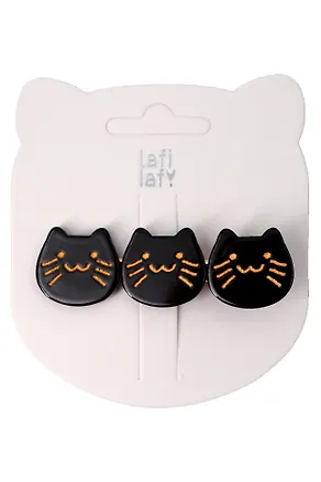 Заколка Котики черные (пластик) (6,5см) (12-Isa-4) (Lafilaf) 3125130