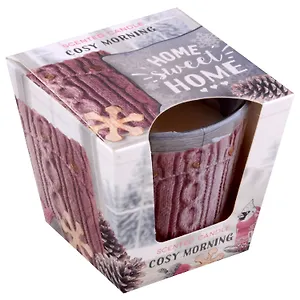 Ароматизированная свеча в стакане Теплый и уютный дом (115 г) (подарочная упаковка)