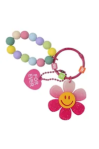 Брелок-обвес на сумку Цветочек с бусинами Роовый (пластик) (12-3307032615-6137)