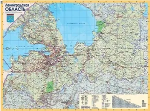 Карта настенная "Ленинградская область"