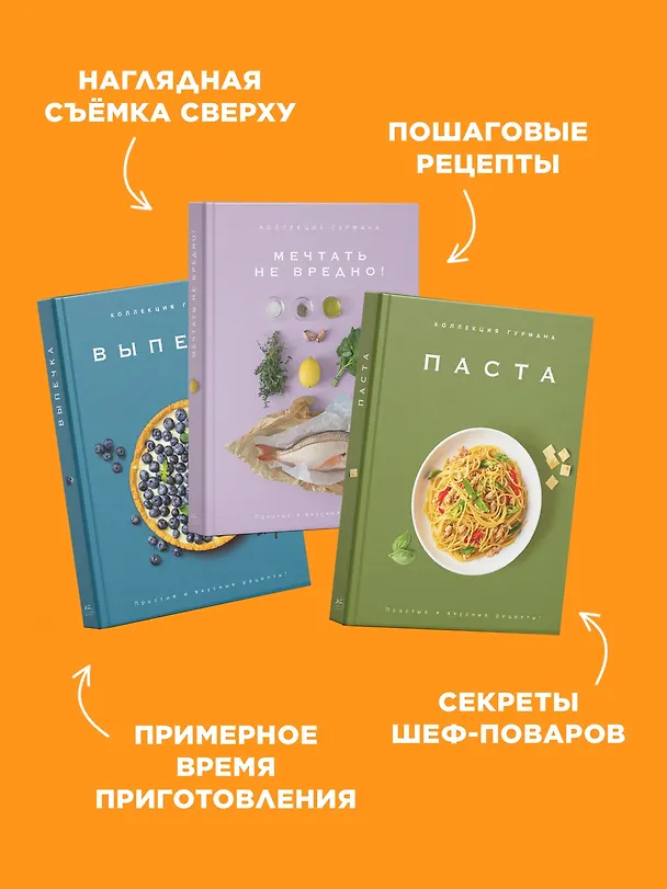 Книга Искусство идеального блюда (Мечтать не вредно, Паста, Выпечка). Сборный комплект в коробе из 3-х книг (Марианна Манье-Морено, Кеда Блейк) — 5