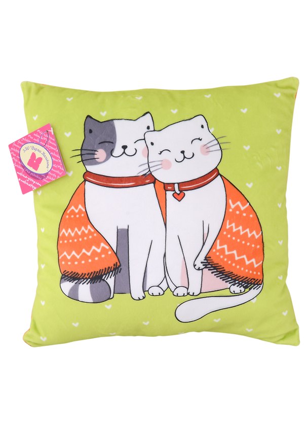 Мягкая игрушка подушка "Сплюшка. Сладкая парочка. Коты с шарфиком" 2966380 — 1