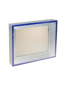 Фоторамка пластик 15*20 "Alisa" серебро с синим, 100 рамок