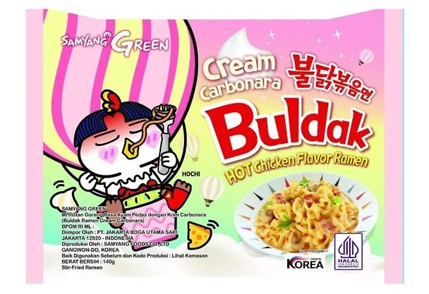 Лапша Samyang BULDAK со вкусом крем-карбонары Hot chicken ramen Creamy Carbonara, пачка, 140г 3092049 — 1