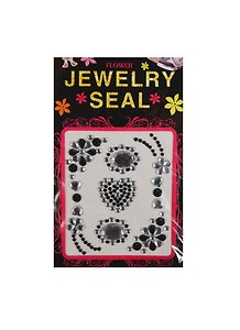 Стразы отдельные на пленке Jewelry Seal (1461-2/7) (бело-черное сердце)
