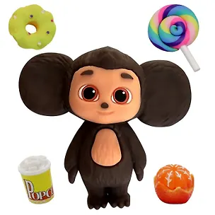 Фигурка Чебурашка, мятный пончик, 5 аксессуаров, Funky Toys, (4х16х22), (CHE2405-3) 3083509