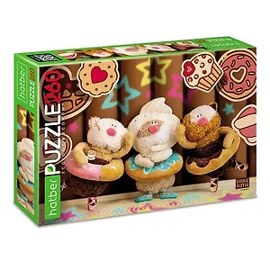 260ПЗ4_35750 "ECO" ПАЗЛЫ для детей 260 ЭЛЕМЕНТОВ А4ф 330х220мм  -Кофейные коты-