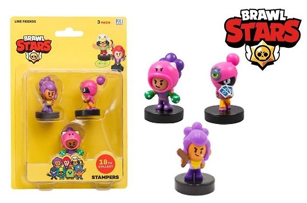 Штампики Brawl Stars, Шелли, Роза и Тара, (5см), (BRW5020B) 3086963 — 1