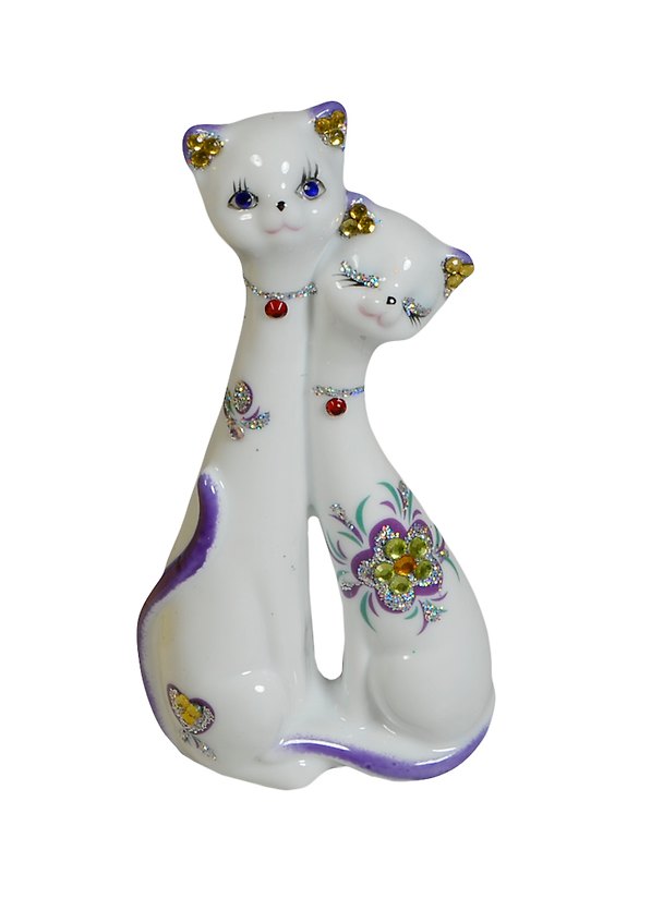 Фигурка Кошки со стразами (13см) (101-095) 2434290 — 1