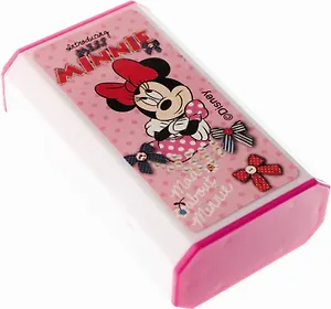 Точилка 1отв. с ластиком и зеркалом "Miss Minnie" розовая, Disney
