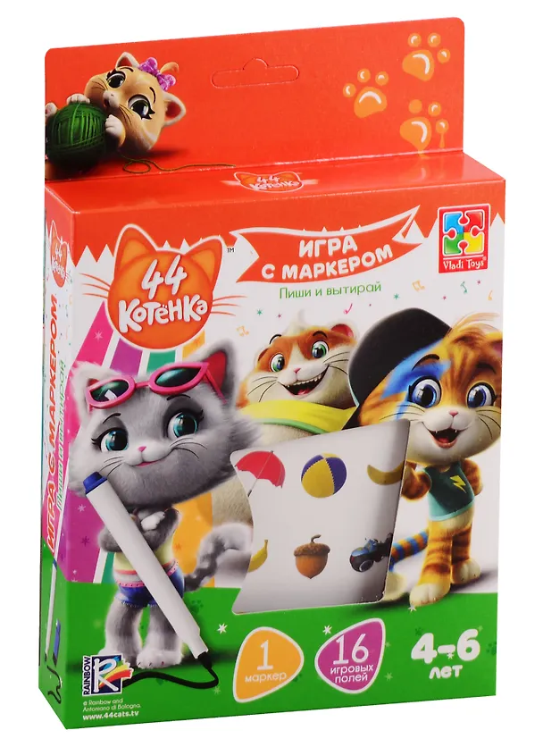 Игра с маркером Vladi Toys 44 Котенка 4-6 лет 2789761 — 1