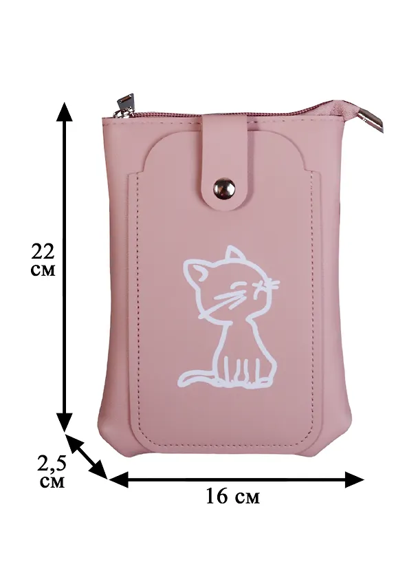 Сумка на кнопке Cat (кожзам) (22х16) 2619041 — 4
