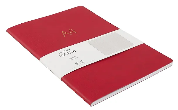 Книга для записей А4 60л "Format. No 4" иск.кожа, интеграл.переплет, тиснение фольгой 3059285 — 2