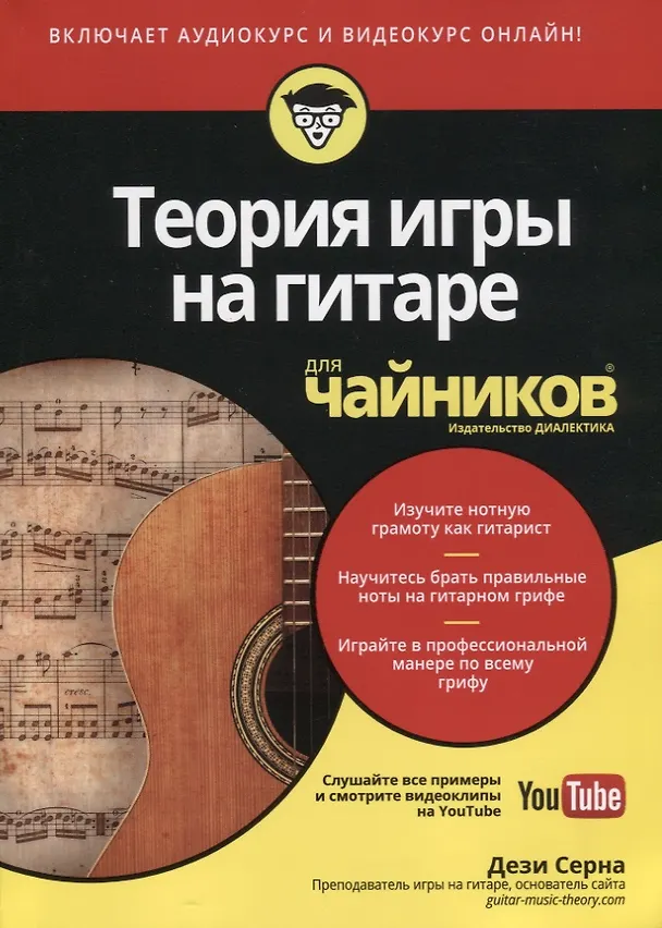 Книга Теория игры на гитаре для чайников (+аудио и видеокурс) (Дези Серна) — 1