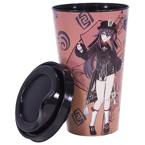 Стакан аниме Genshin Impact Hu Tao (пластик) (550 мл)