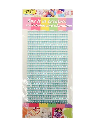 Стразы полужемчужины на подвесе с напылением, 442 шт, 4 мм, голубовато-мятные 2536804