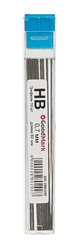 Грифели для механических карандаше, GoodMark, 0,7 мм, HB, 10 штук 2980290 — 1