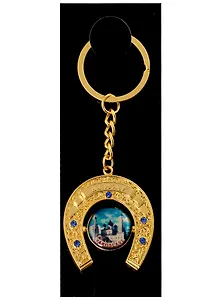 Брелок Подкова Ярославль Церковь И. Пророка-Успенский собор (металл цвет золото)