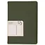 Записная книжка А6+ 136л кл. "Maple. Olive" иск.кожа с поролоном, ляссе, скругл.углы, инд.уп. — 3126014 — 3