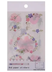 Наклейки PVC, бумага  Цветы, 4 шт