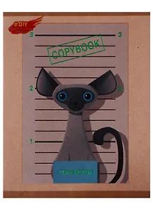 Тетрадь в клетку Paper Art, "DIY Collection. Коты бандиты", 48 листов, в ассортименте