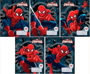 Тетрадь в линейку Disney, Spiderman, 12 листов, в ассортименте