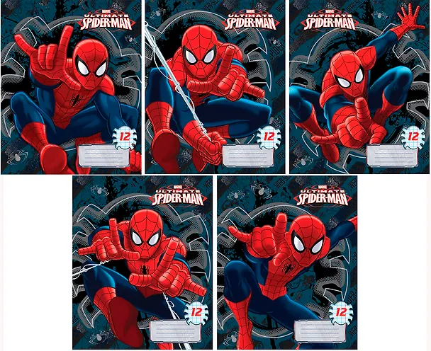 Тетрадь в линейку Academy Style «Spider -man» в ассортименте, 12 листов 225358 — 1