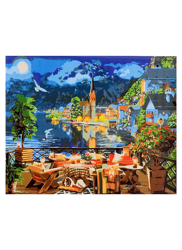 Холст с красками по номерам "Озеро в Гельштате", 30 х 40 см 2978849 — 1