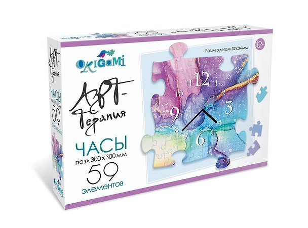 Пазл-часы «Краски» 59 элементов, Origami 2958530 — 1