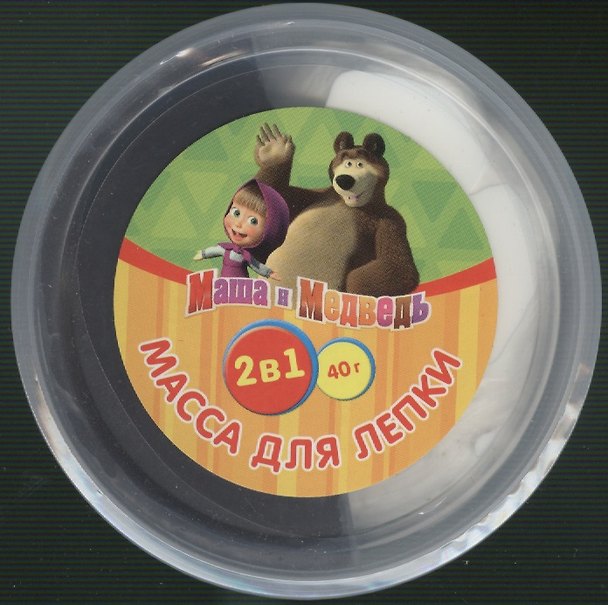 Масса для лепки Маша и Медведь (SD0113-DISPLAY) (175823) (2в1) (40г.) (Играем вместе) (банка) 2365814 — 1