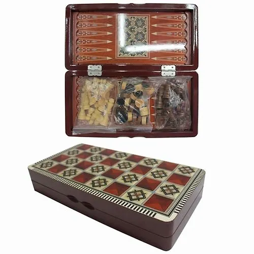 Набор настольных игр (нарды, шахматы, шашки), 20х40 см (587187) 2393943 — 1