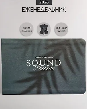 Еженедельник датированный 2026 год, А6, 64 листа, 160x105 мм "Shadow", черный 3116461