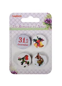 Набор фишек из металла №3-2 Новогодний пейзаж (ScrapBerry`s) (SCB340001024) (упаковка)