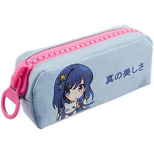 Пенал с большой молнией "Аниме: Девушка с белым котиком. Сёдзё" 2912315