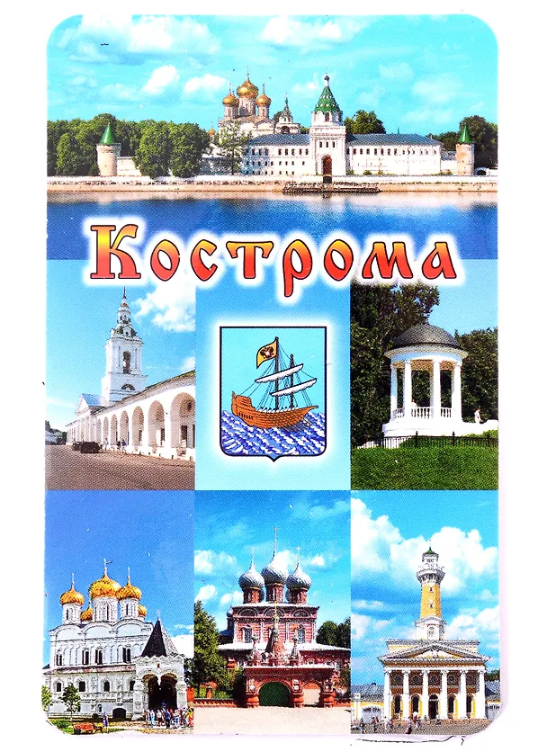 Магнит Кострома №1-Коллаж-7 (винил) 2913452 — 1