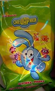 А ну-ка Наклей-Ка Смешарики (Игрушка-фишка+карточка) (упаковка)