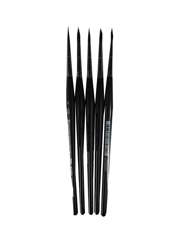 Кисть белка круглая №3 ручка короткая фигурная, серия 141F, ЖК 224709 — 1