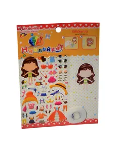 Наклейка декор. Стильные дети 2 Девочка на подставке 8 (155х200) (Наклей-ка) (упаковка)