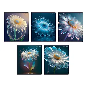 Тетрадь в клетку Listoff, "Фантастические цветы", 48 листов, в ассортименте