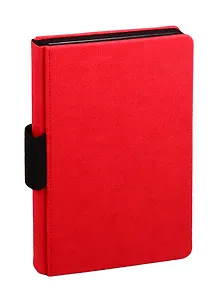 Книга для записей А5 96л кл. красн.иск.кожа, тв.переплет, петля для ручки на корешке, тонир.офсет кл., лин., тчк., инд.уп.