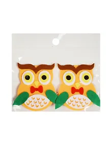 Набор декоративных эл. из фетра Совы с бабочкой(2шт)(6,5см)(пакет)