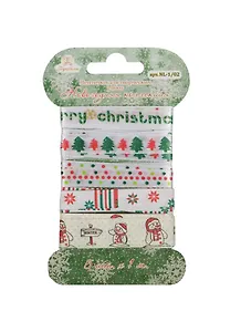 Набор лент декор. Новогодняя коллекция (NL-1/02) (5 лент х 1м на подложке) (Рукоделие) (упаковка)