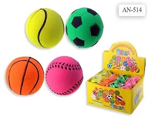 Мячик резиновый Schreiber/Шрайбер ЯРКИЙ, d=6 см, 5 расцветок в ассортименте