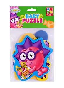 Игровой набор, ТМ Vladi Toys, Мягкие пазлы Baby puzzle Смешарики Совунья, Ежик, Крош, Кар Карыч