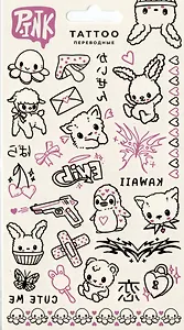 Наклейки-тату переводные (Аниме-5)